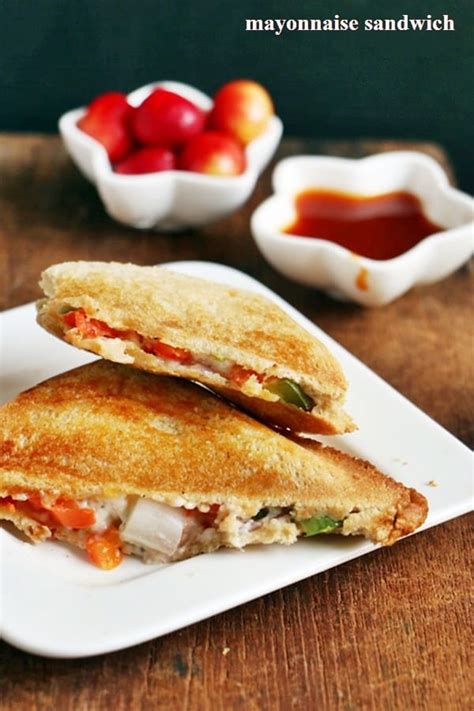 Mayonnaise Sandwich Recipe (Veg Mayo Sandwich) | Cook Click N Devour!!!