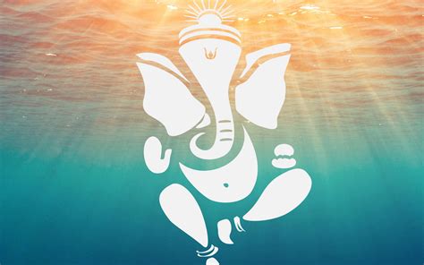 Download Minimalist Ganesh Full HD In Water Wallpaper | Wallpapers.com