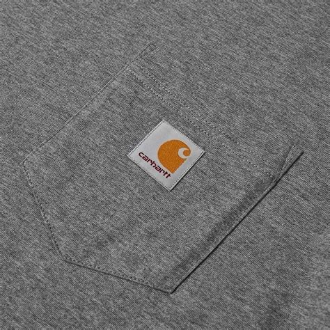 Carhartt WIP Long Sleeve Pocket Tee Dark Grey Heather | END. (US)