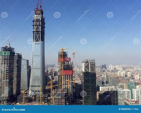 Skyscrapers of Beijing editorial photo. Image of china - 88680461