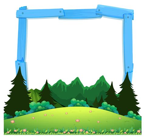 A wooden nature frame 374295 Vector Art at Vecteezy