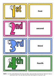 Ordinal Numbers Esl Printable Flashcards With Words - vrogue.co