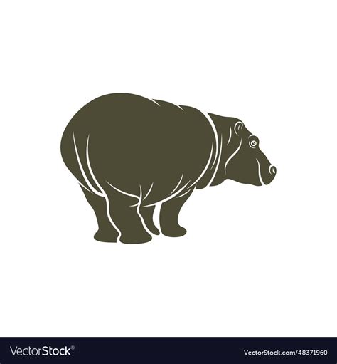 Hippopotamus design Royalty Free Vector Image - VectorStock