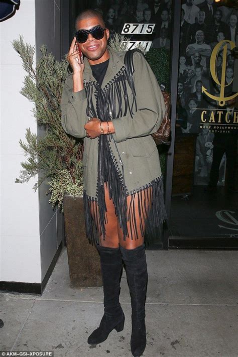 When the night calls! EJ Johnson was seen on the phone outside Catch in West Hollywood on ...