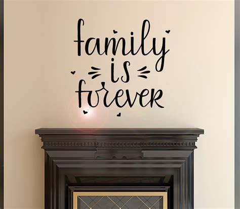 Vinyl Wall Decal Lettering Family Forever Home Decor Idea Stickers Mur ...