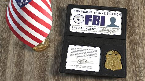 FBI Badge Open 3D Model $34 - .3ds .blend .c4d .fbx .max .ma .lxo .obj - Free3D