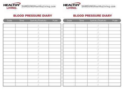 Blood Pressure Monitoring Charts Printable | Template Business PSD ...