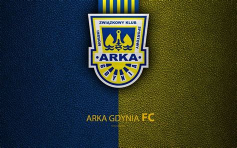 Download wallpapers Arka Gdynia FC, 4k, football, emblem, Arka logo, Polish football club ...