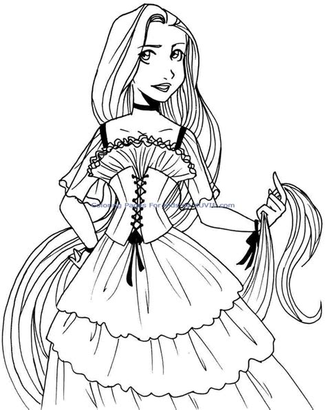 Baby Rapunzel Coloring Pages at GetColorings.com | Free printable colorings pages to print and color