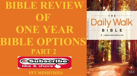 BIBLE REVIEWS OF ONE YEAR BIBLE READING PLAN OPTIONS// PART 2 - YouTube