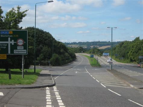 Road junction on the A25 Westerham Road © David Anstiss :: Geograph ...