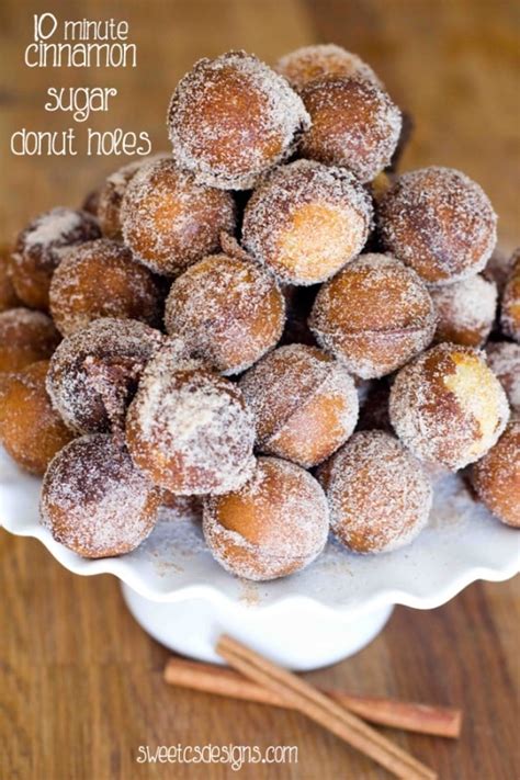 10 Minute Baked Cinnamon Sugar Doughnut Holes - Sweet Cs Designs