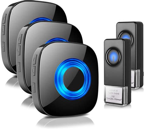 Wireless Doorbell, PHYSEN Door bell Chimes with Mute Mode, 58 Ringtones&5 Volume Levels ...