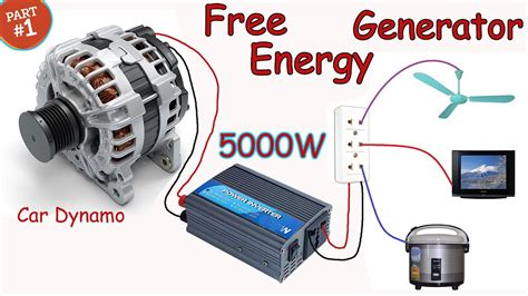 I turn the car alternator into a free energy generator/Homemade ...