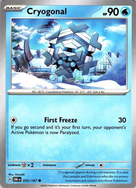 Cryogonal #55 Prices | Pokemon Obsidian Flames | Pokemon Cards