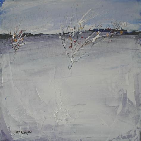 Snow Field 2 - Acrylic on Box Canvas