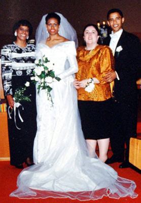 The Wedding Photograph of President Barack Obama and Michelle Obama