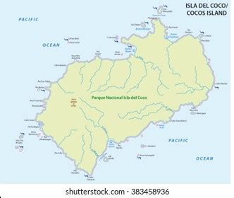 Cocos Island Map Costa Rica Stock Vector (Royalty Free) 383458936 | Shutterstock