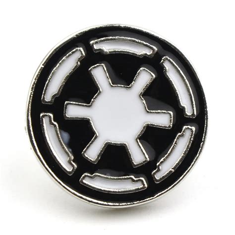 dongsheng Star Wars move logo Brooches Pins Black enamel Circular icon lapel pin Dress Accessory ...
