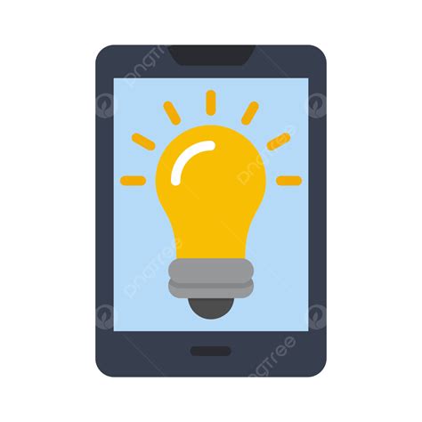 Idea Flat Icon Vector, Mobile, Bulb, Idea PNG and Vector with Transparent Background for Free ...