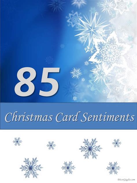 85 Christmas Card Sentiments