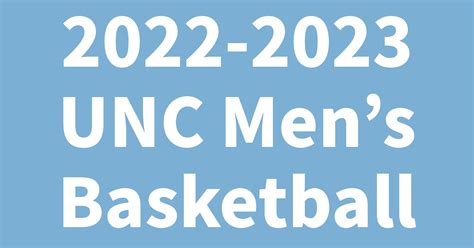 [2022-2023 Season] Games for UNC Men's Basketball