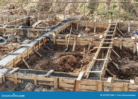 Strip Foundations with Formwork during the Construction of a House ...