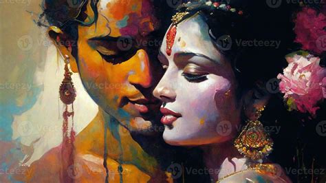 indian boy with girl romance in love painting wall art 8K generative ai 21979806 Stock Photo at ...