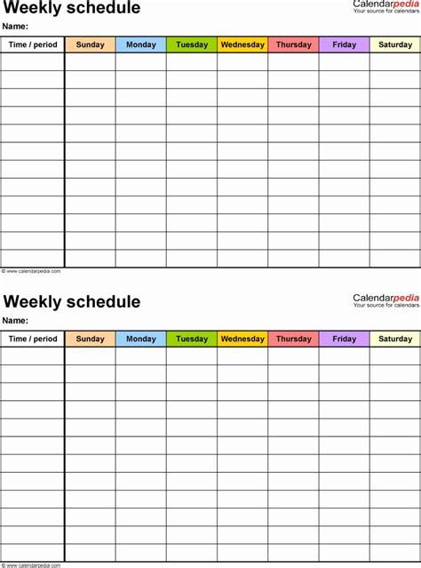 Monthly Staff Schedule Template Best Of Staff Rota Template Word | Weekly schedule template ...