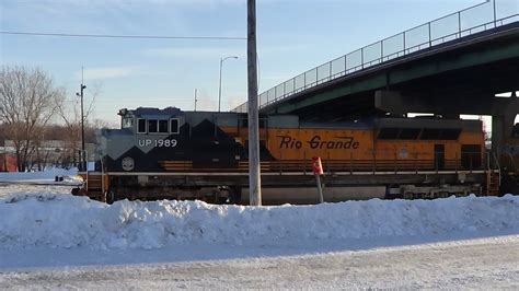 Union Pacific 1989 (Rio Grande) Flyby + Crew Change on The Clinton sub - YouTube