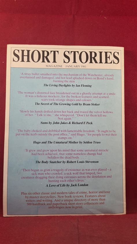 Short Stories Magazine Volume 1 Number 2 January 1981, 007 Ian Fleming ...