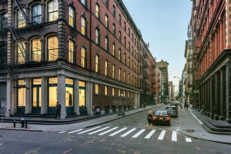 Street View Of SOHO Fashion District Of New York City At Sunset | Stocksy United