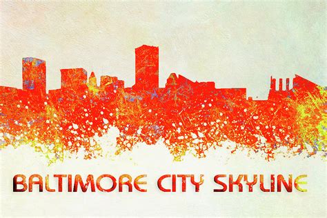 Baltimore City Skyline Digital Art by Reynaldo Williams - Fine Art America