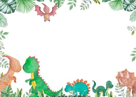 (FREE Printable) – Dinosaur Baby Shower Invitation Templates | FREE Printable Baby S… | Dinosaur ...