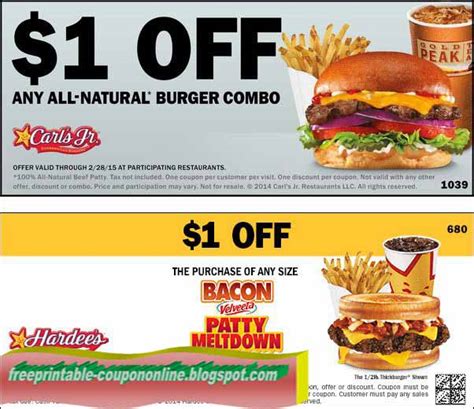 Printable Hardees Coupons 2024 - Mavis Shirley