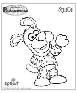 Apollo – Pajanimals Coloring Pages for Kids | Sprout | Coloring pages ...