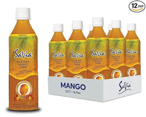 Savia Mango Aloe Vera Drink 12/16.9oz - Walmart.com