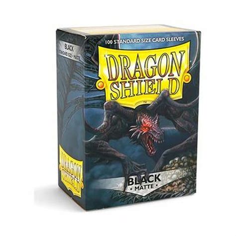 Dragon Shield Matte Black Standard Size Card Sleeves (100ct) - Game Nerdz