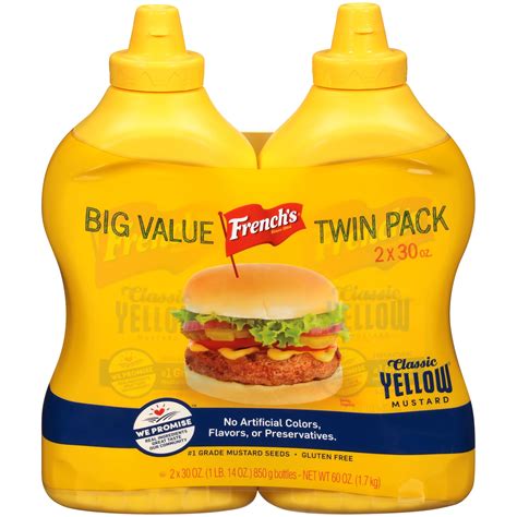 French's Two Pack Classic Yellow Mustard, 60 oz - Walmart.com - Walmart.com