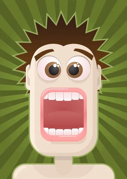 Panic face cartoon — Stock Vector © lineartestpilot #14923309