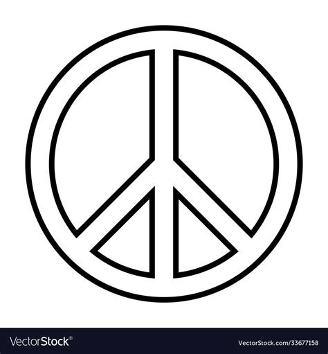 Peace sign icon for applications and websites Vector Image