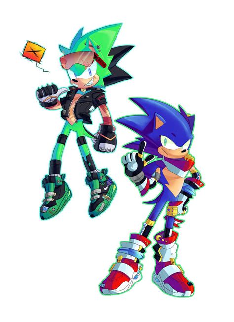 Scourge and Sonic by ChunichiChuni on DeviantArt