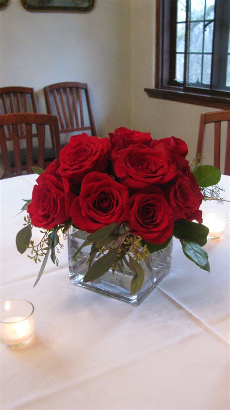 Pin by Katelyn DeGraw on weddings | Red centerpieces, Red roses ...