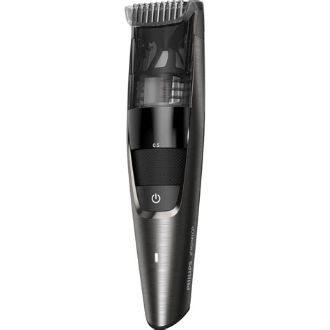 Philips Norelco Beard Trimmer Series 7500, premium beard trimmer with power vacuum, steel blades ...