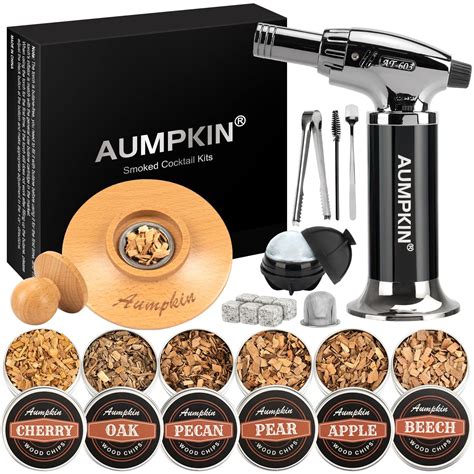 Cocktail Smoker Kit with Torch – 6 Flavors Wood Chips – Bourbon ...