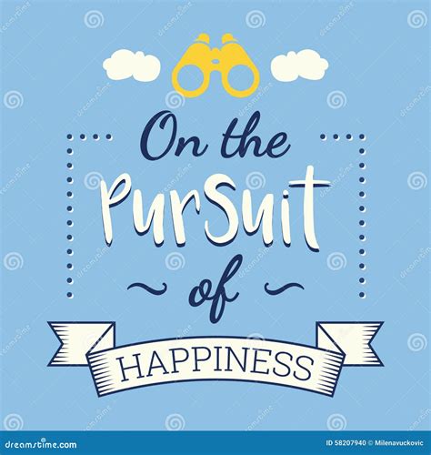 The Pursuit Of Happiness Stock Vector - Image: 58207940