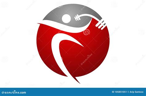 Fitness Center Logo Design Template Stock Vector - Illustration of ...