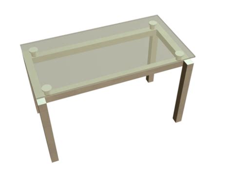 Glass Table Brass Frame Free 3d Model - .Obj - Open3dModel