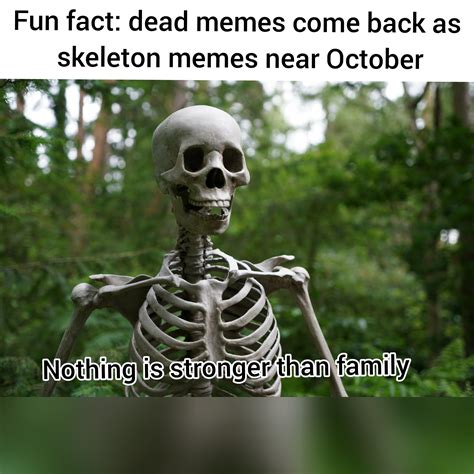 Dead memes come back as skeleton memes near October : r/memes