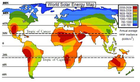 World solar energy potential map. | Download Scientific Diagram